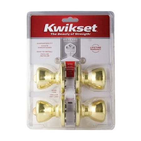 Kwikset 2PK PB Entry Lockset 243T 3 CP CODE K2